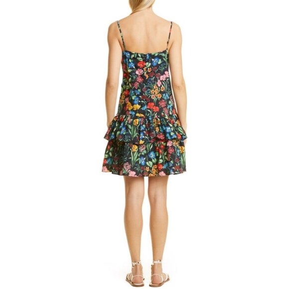 Cara Cara Tory Sleeveless Ruffle Mini Dress Garden Floral Sundress Wedding Guest - Picture 4 of 15